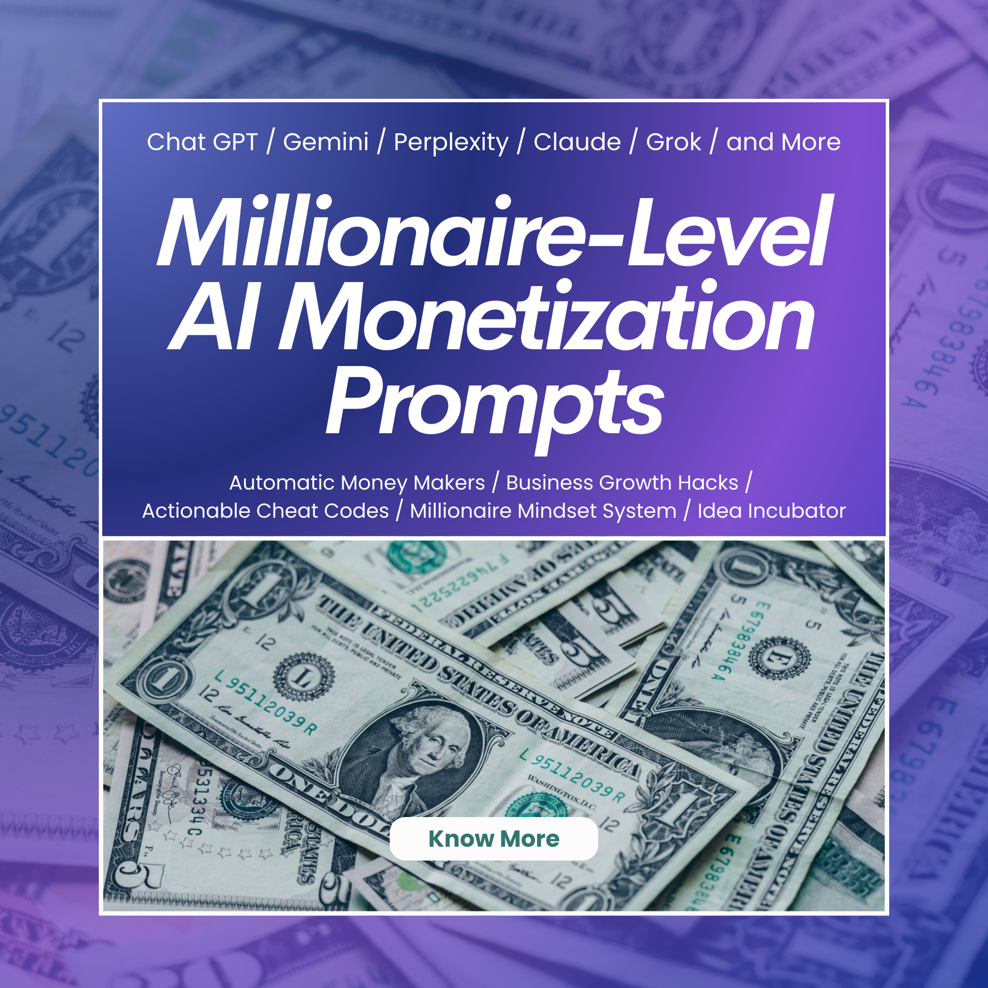 1st 🏆 -  (PREMIUM) 500 Millionaire-Level AI Monetization Prompts | Roadmap to $100K/Month | ⭐⭐⭐⭐⭐(28) - Hyeon-PLR
