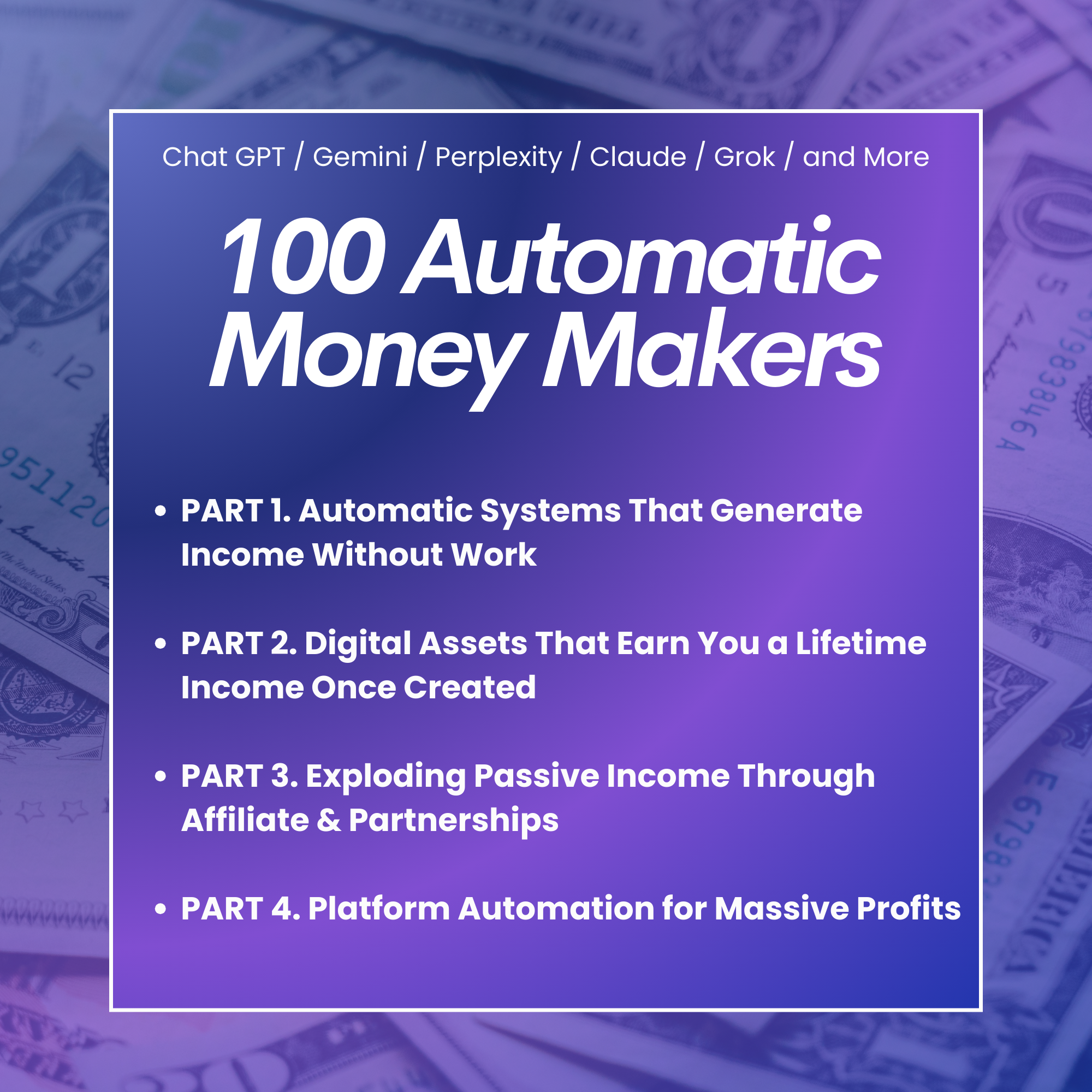 500 Money-Maker Prompts | 100k/Month Roadmap | Chat GPT, Gemini, Perplexity, Claude, Grok and More - Hyeon-PLR