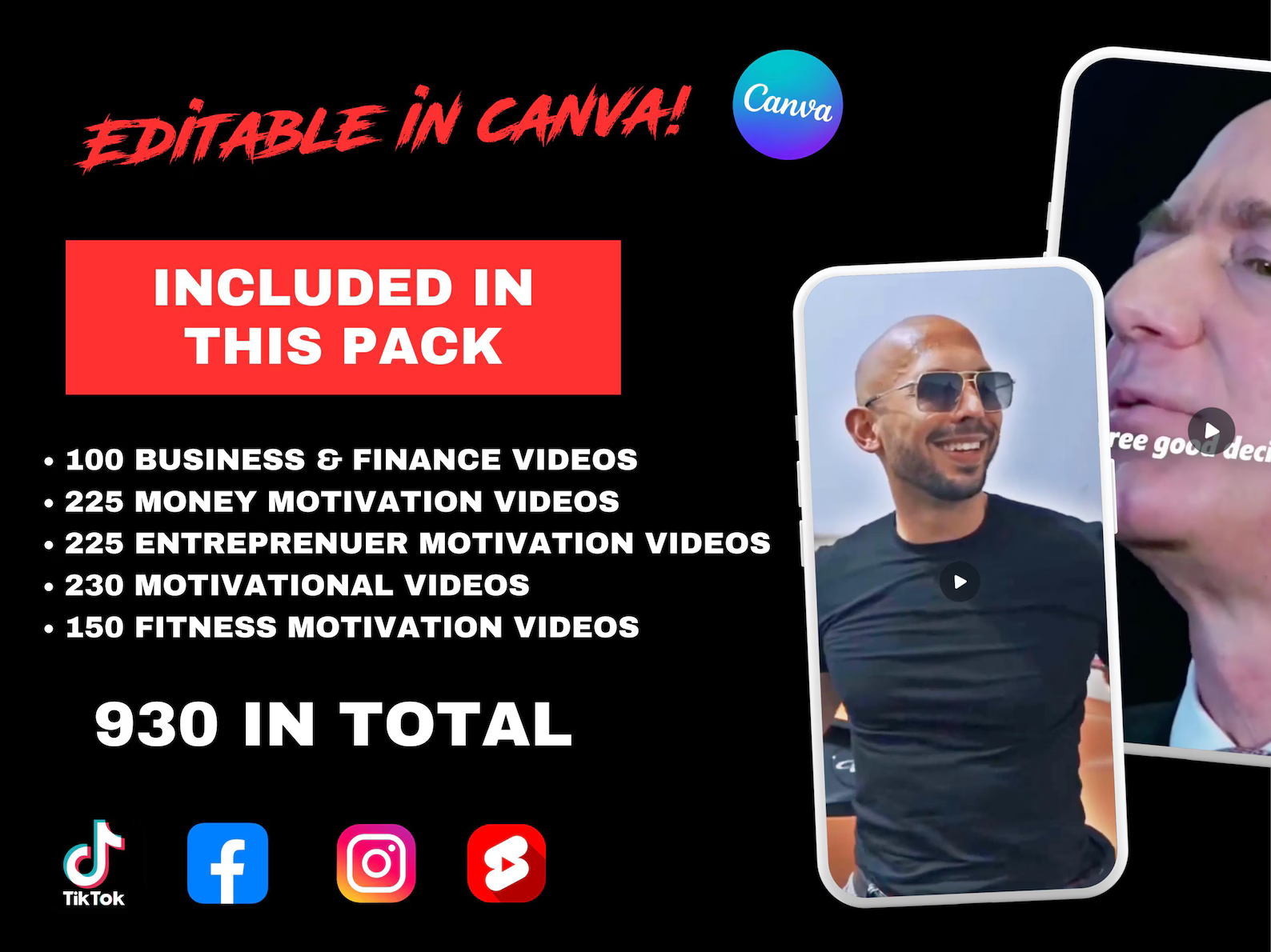 900+ Motivational Reels Video Bundle - Hyeon-PLR