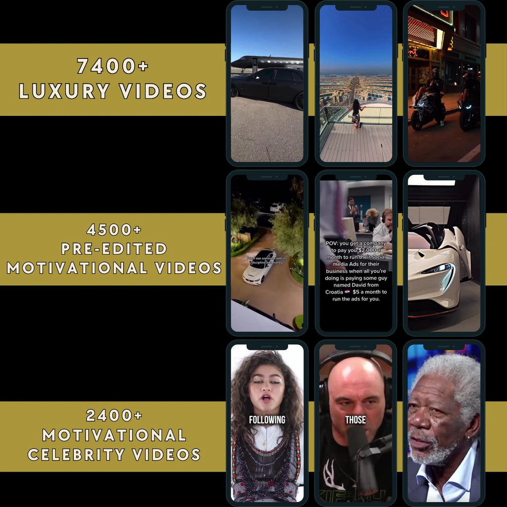 Faceless Millionaire's Vault: 15,000+ Luxury 4K Reels (MRR/PLR) - Hyeon-PLR