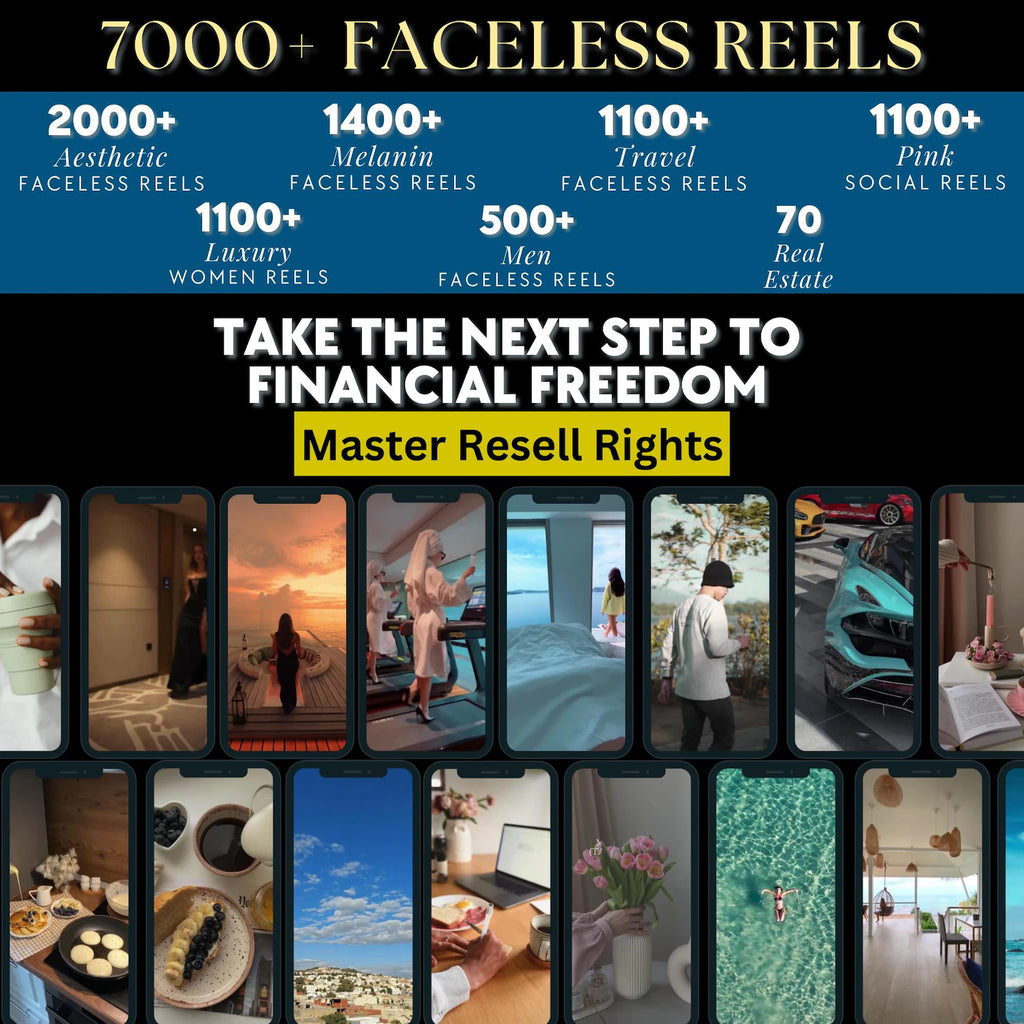 Faceless Millionaire's Vault: 15,000+ Luxury 4K Reels (MRR/PLR) - Hyeon-PLR