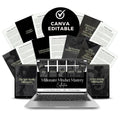 Millionaire Mindset Mastery | 17 PLR Canva eBooks | Wealth Success Coaching Templates - Hyeon-PLR
