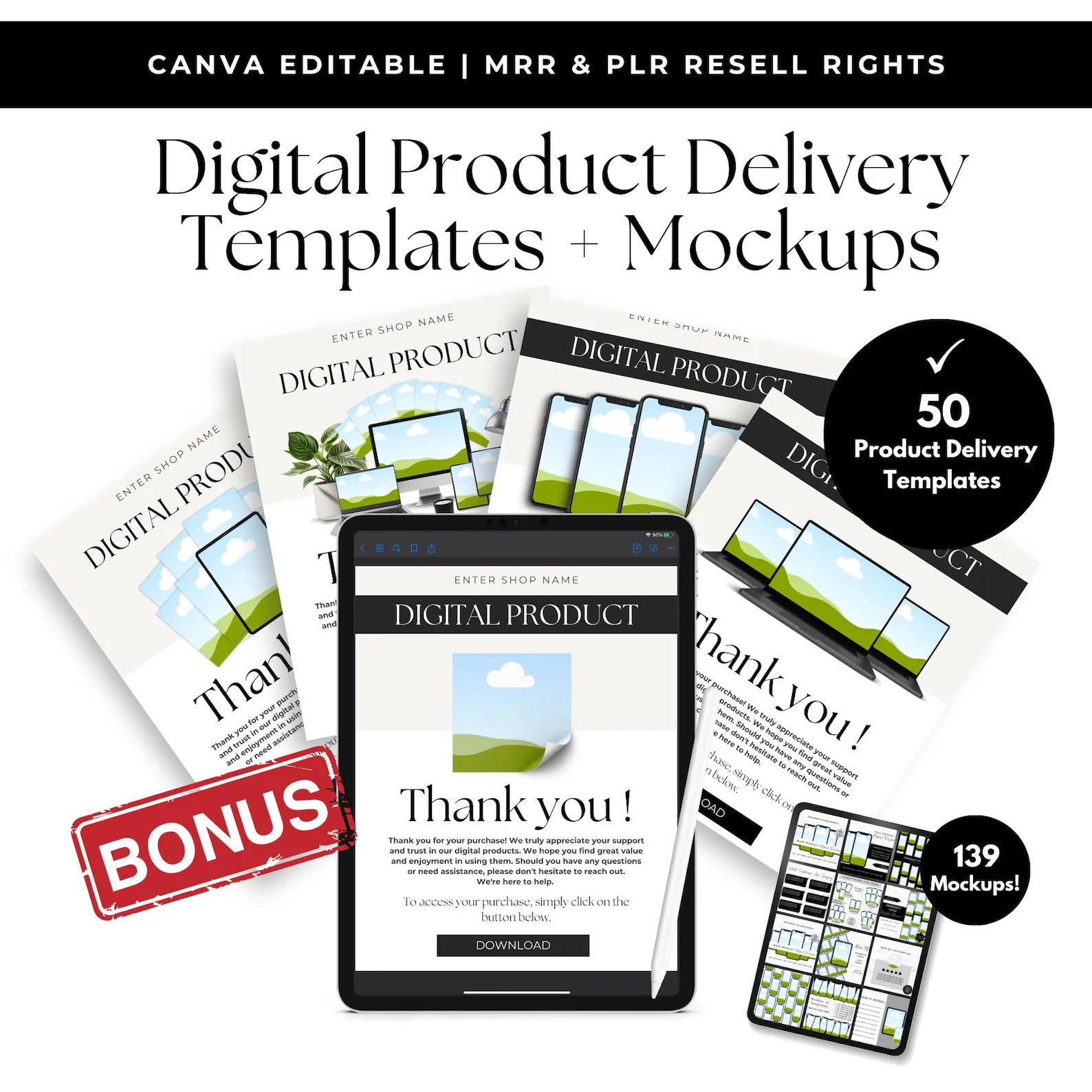 Millionaire Mindset Mastery | 17 PLR Canva eBooks | Wealth Success Coaching Templates - Hyeon-PLR
