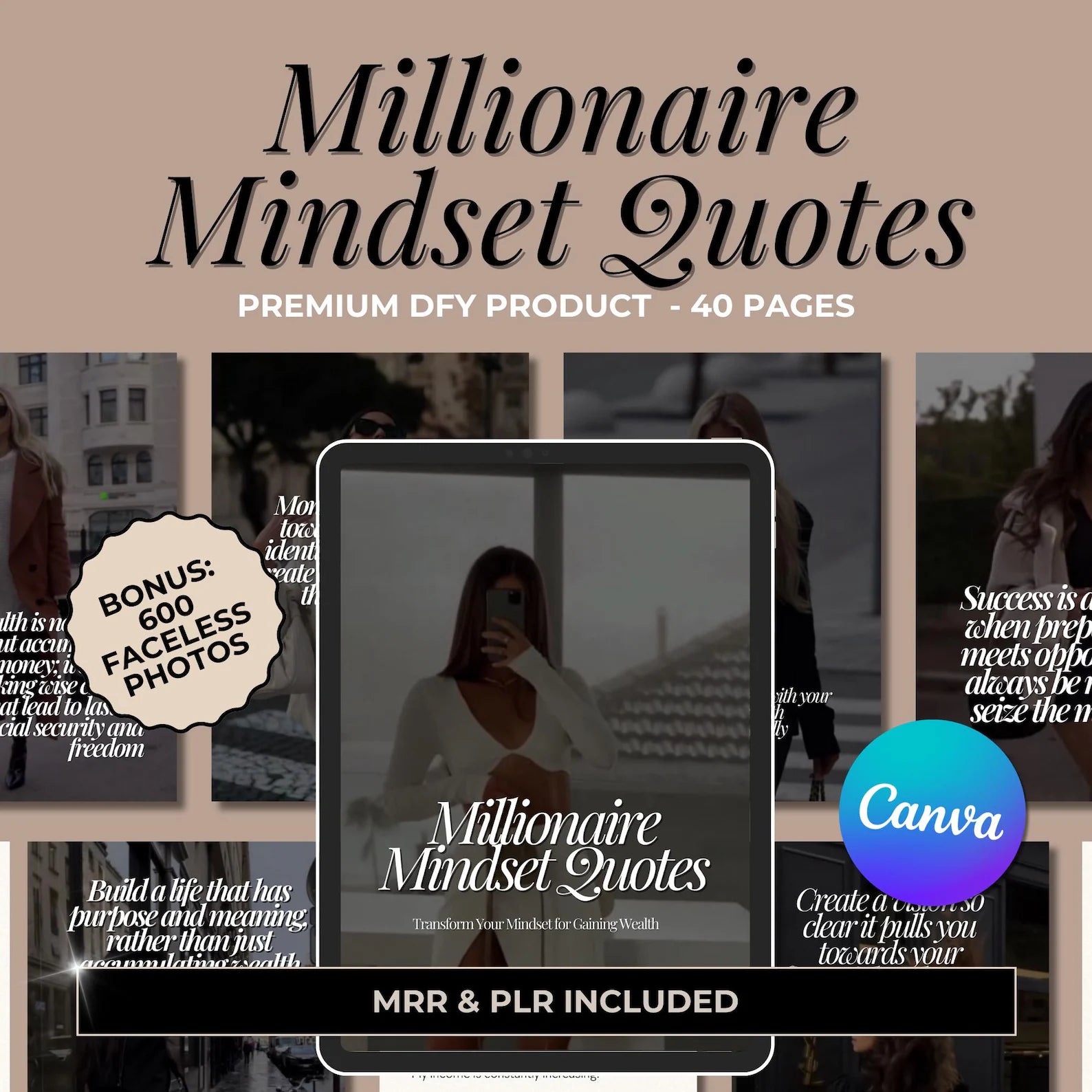 Millionaire Mindset Quotes - Hyeon-PLR
