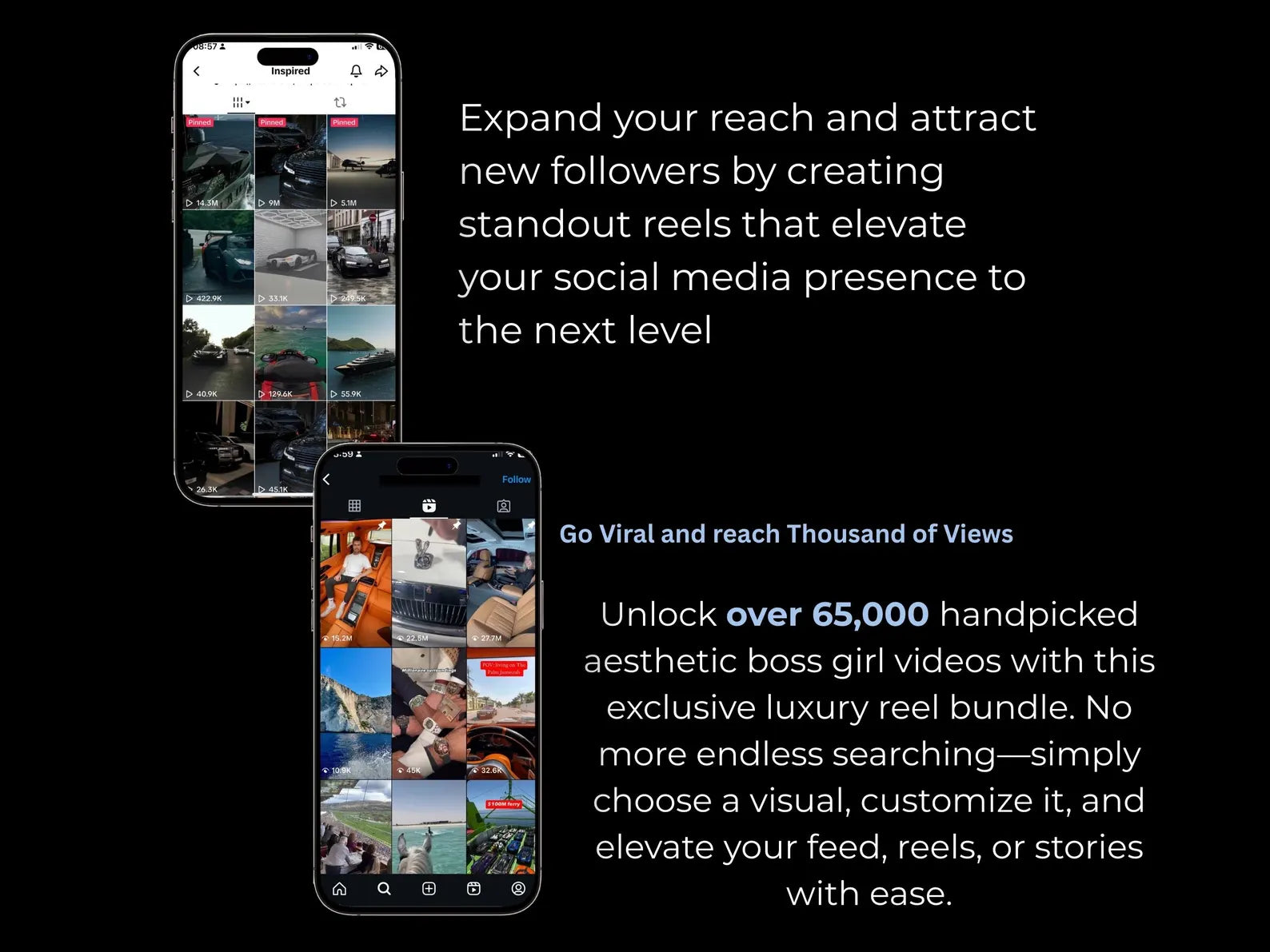 65,000+ Viral Luxury Rich Lifestyle Videos - Hyeon-PLR