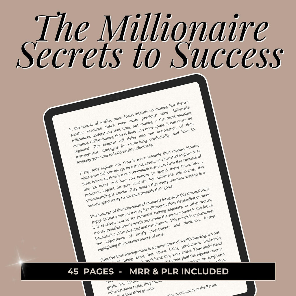 Millionaire Success Secrets - Hyeon-PLR