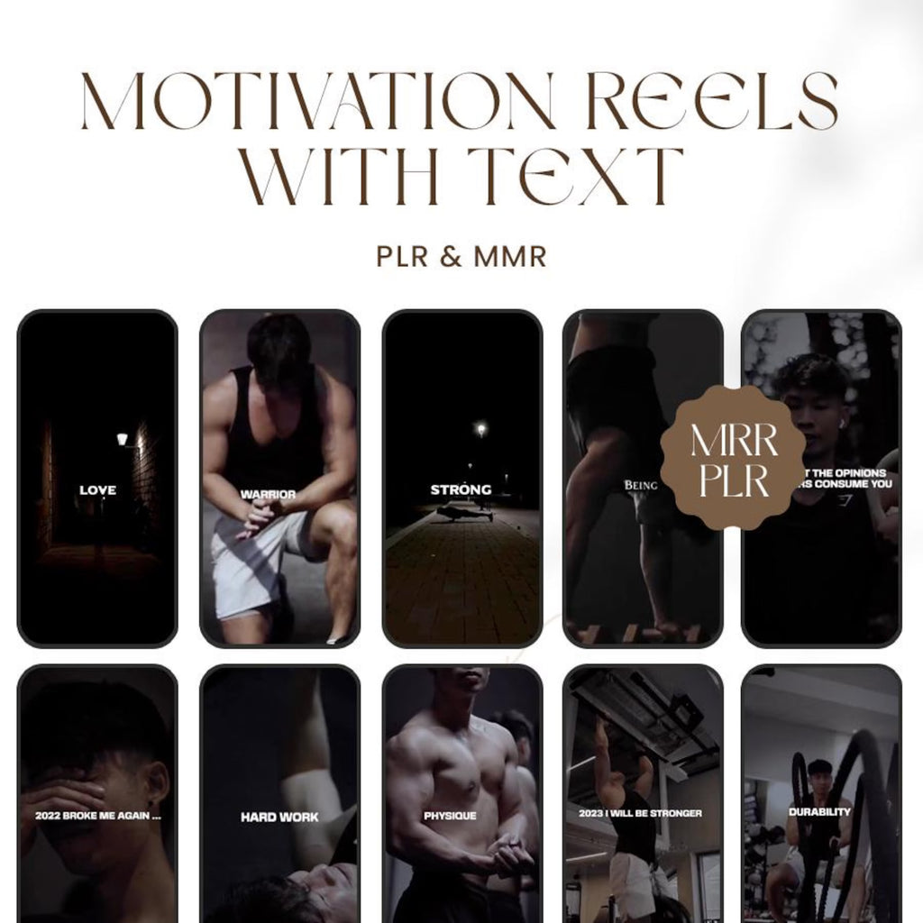 600+ Male Fitness Motivation Reels with Text - Hyeon-PLR