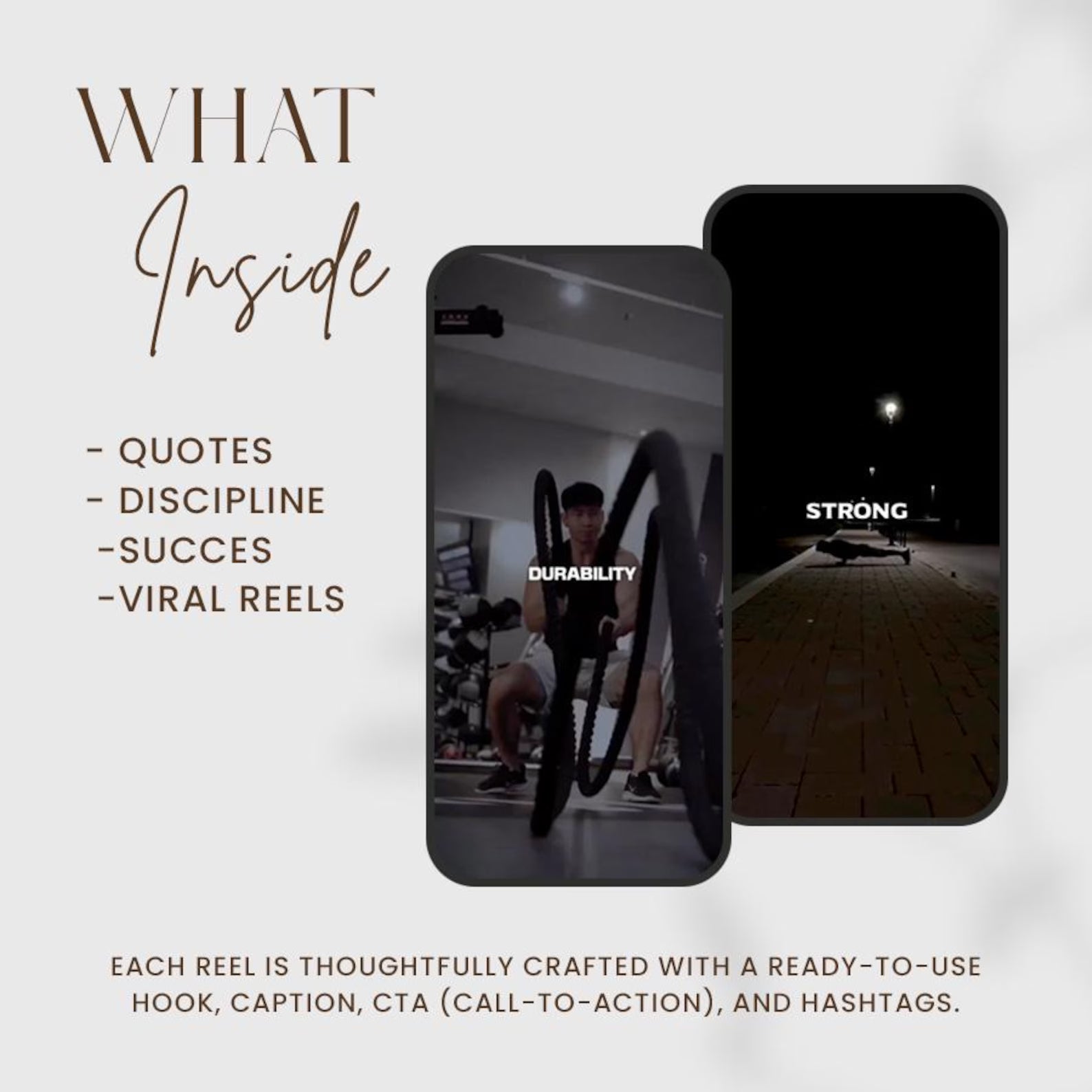 600+ Male Fitness Motivation Reels with Text - Hyeon-PLR