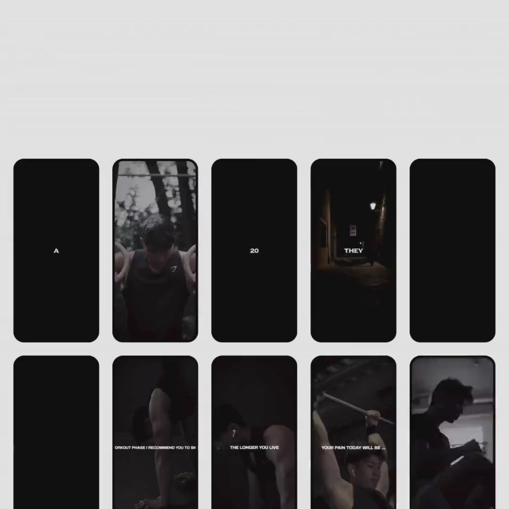 600+ Male Fitness Motivation Reels with Text