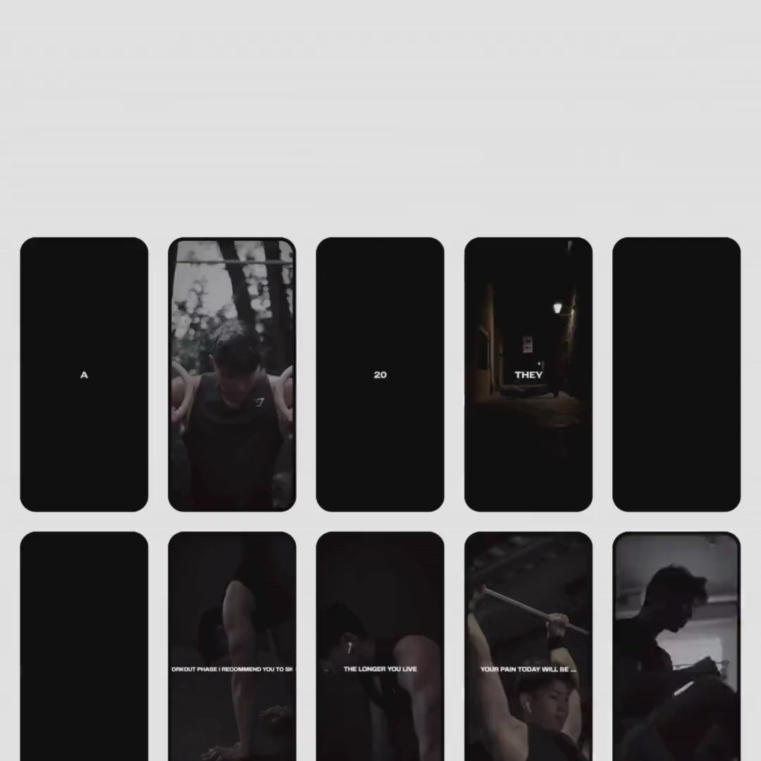 600+ Male Fitness Motivation Reels with Text